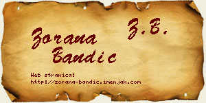 Zorana Bandić vizit kartica